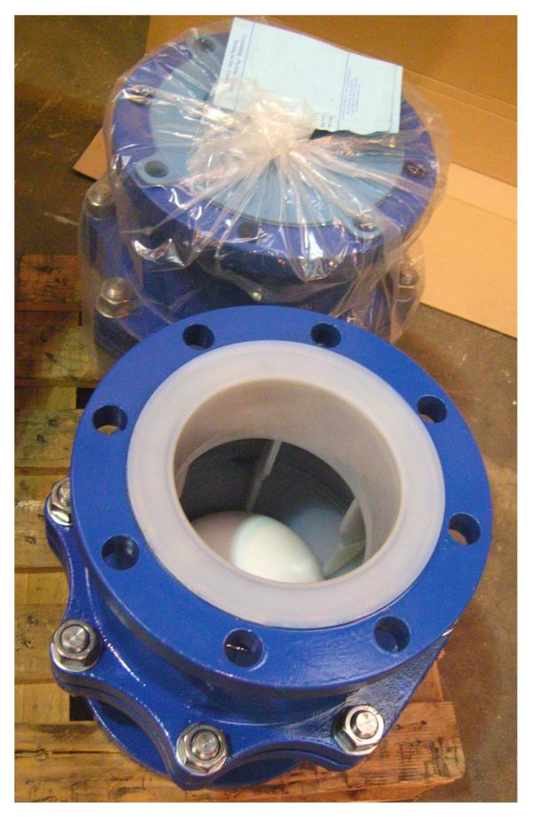 Lined ball check valves